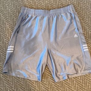 Silver Adidas Basketball/Gym Shorts - Size Large